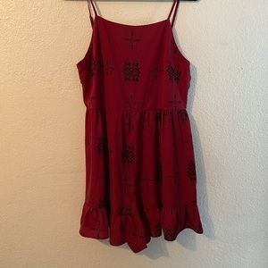 Burgundy romper